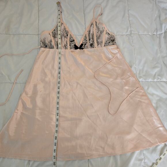 Oscar De La Renta Pink Label Delicate Touch Babydoll Slip Dress Size L Coquette - Picture 11 of 15
